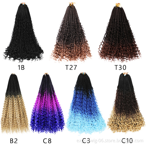 Synthetic Crochet Braid Twist Hair Wave Faux Locs Crochet Braids Goddess Faux locs Hair River Goddess Locs Passion Twist River